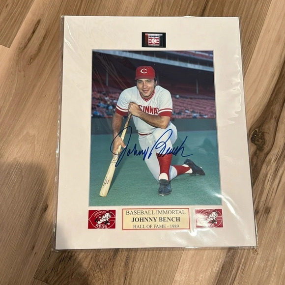 Johnny Bench Cincinnati Reds, autograph photo mattered - Picture 1 of 1